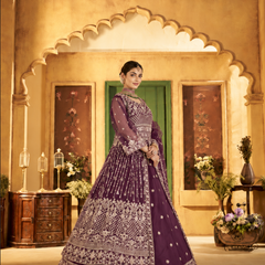 Green Festive Satin Embroidered Lehenga Set