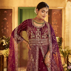 Firozi Contemporary Ethnic Embroidered Satin Lehenga